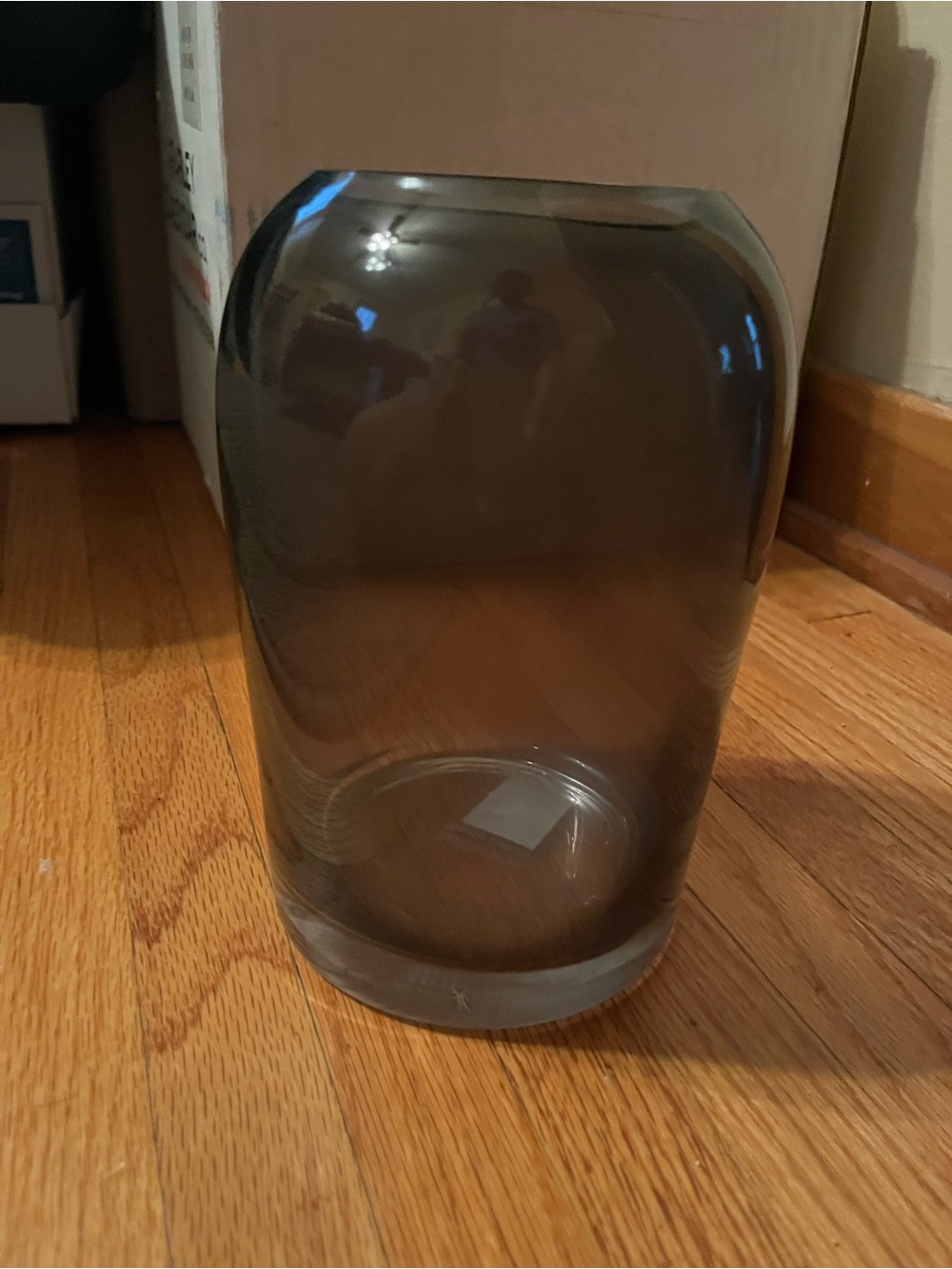 Smoky Glass Cylinder Vase - Modern Home Accent